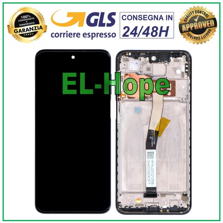 TOUCH LCD DISPLAY FRAME FOR XIAOMI REDMI NOTE 9 PRO /9 PRO MAX / 9S M2003J6 BLACK