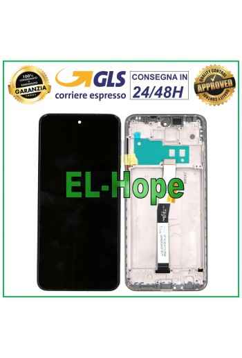 TOUCH DISPLAY + FRAME FOR XIAOMI REDMI NOTE 9 PRO /9 PRO MAX / 9S M2003J6 SILVER