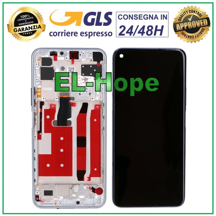 DISPLAY FRAME TOUCH SCREEN FOR HUAWEI P40 LITE 5G CDY-NX9A GLASS SCREEN SILVER
