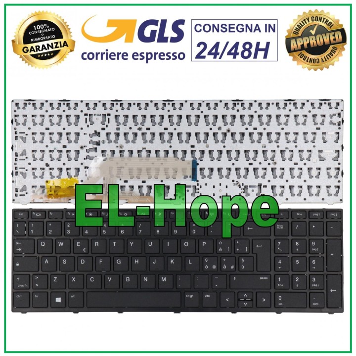 ITALIAN KEYBOARD FOR HP PROBOOK G5 SERIES 450 455 470 BLACK NOTEBOOK