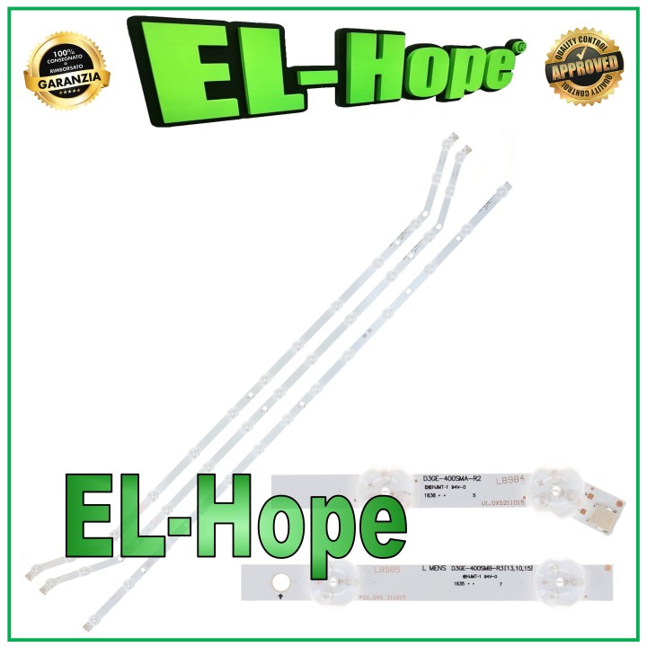 KIT 3 LED BARS FOR 40  SAMSUNG TV D3GE-400SMA-R2 D3GE-400SMB-R3 UE40H5303AK