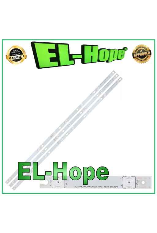KIT 3 BARS 8 LEDs FOR 43 TV TCL TOT-43D2900-3X8-3030C 43D2900 43DP608 U43P6046