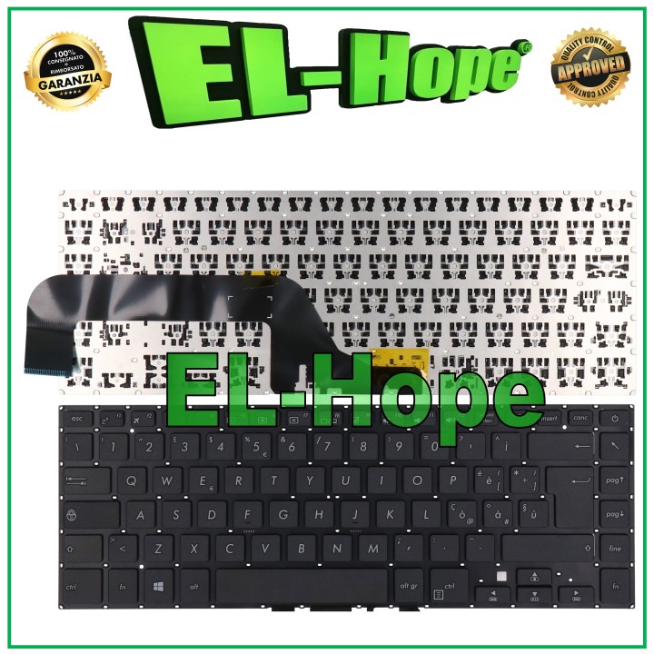 ITALIAN KEYBOARD FOR ASUS VIVOBOOK 15 F505 F505Z F505ZA S505 BLACK NOTEBOOK