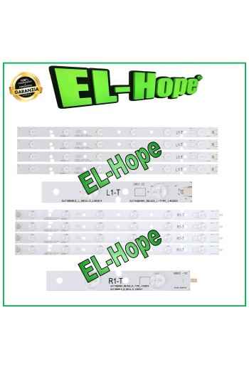 KIT 8 BARS 6 LEDs FOR 39 TV TOSHIBA SVT390A12 / SVT390A05 / SVT400A94 /39L2300D