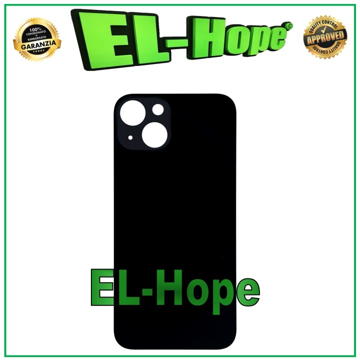 GLASS BACK BODY BATTERY COVER FOR IPHONE 13 BIG HOLE MIDNIGHT BLACK