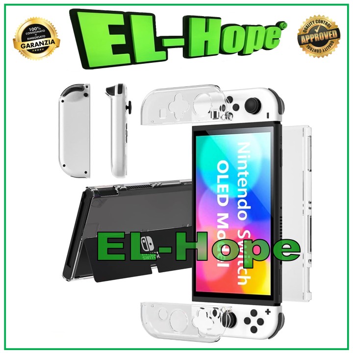 TRANSPARENT PVC CASE HARD SHOCKPROOF COVER FOR NINTENDO SWITCH OLED