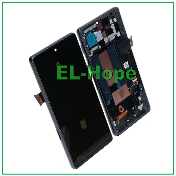 OLED LCD DISPLAY FOR GOOGLE PIXEL 7A G0DZQ GWKK3 GHL1X TOUCH SCREEN FRAME BLACK