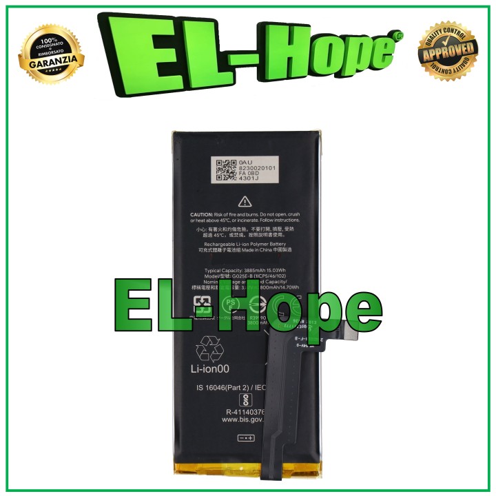 G025E-B BATTERY FOR GOOGLE PIXEL 4A 5G GD1YQ G025I GB4IV 3885mAh EQUAL ORIGINAL
