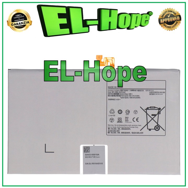 EB-BT975ABY BATTERY FOR GALAXY TAB S7+ PLUS 12.4 SM-T970 SM-T975 EQUAL ORIGINAL