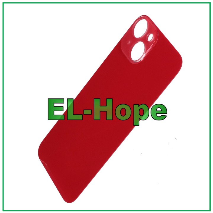 GLASS BACK BODY BATTERY COVER FOR IPHONE 14 BACK COVER BIG HOLE RED