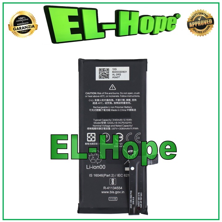 G025J-B BATTERY FOR GOOGLE PIXEL 4A 4G G025J G025N 3140 mAh EQUAL ORIGINAL