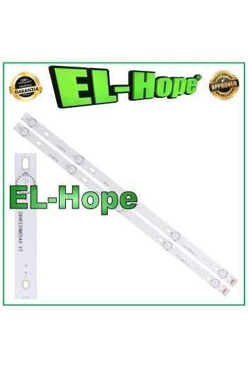 KIT OF 2 5 LED STRIP BARS FOR 28 TV AKAI 4C-LB2805-HQ1 28D2700 28HR330M05A0 V3