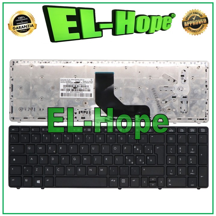 ITALIAN KEYBOARD FOR HP PROBOOK 6560B 6565B 6570B 8560P NOTEBOOK BLACK
