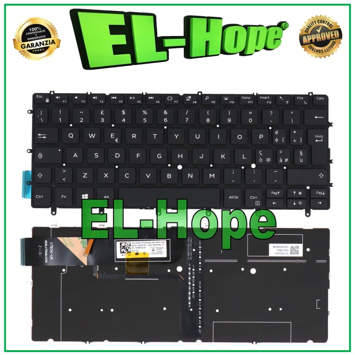 ITALIAN KEYBOARD FOR DELL XPS 9370 9380 XPS 13 7390 NOTEBOOK BACKLIT