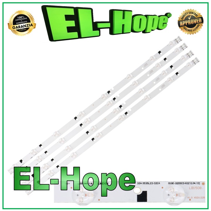 KIT 4 BARS 8 LEDs FOR 32  TV SAMSUNG LB1508 D1GE-320SC0-R3 32H-3535LED-32EA