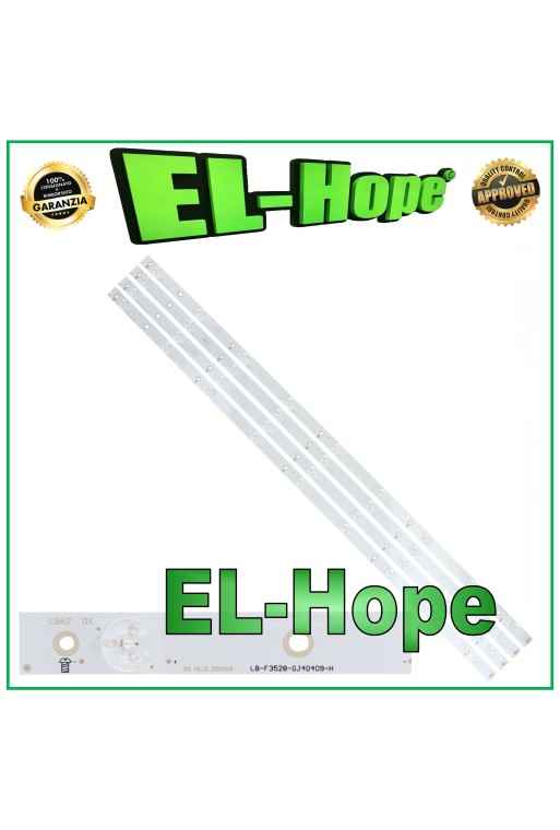 KIT 4 BARS 9 LEDs FOR 40 PHILIPS TV LB-F3528-GJ40409-H GJ-2K15-D2P5-400-D409