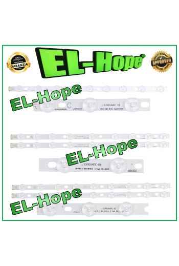 KIT 5 LED STRIP BARS FOR 39 TV VESTEL ABC TYPE LB93DZ LB94DZ LB95DZ