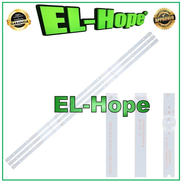 KIT OF 3 LED STRIP BARS FOR 40  TV AKAI JL.D39042330-006AS-M MS-L1795 AKTV409TS