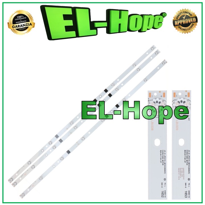 KIT 3 LED TV STRIP BARS 43  AKAI LB1008 JS-D-JP4310-A81EC / LB1009 JP4310-B81EC