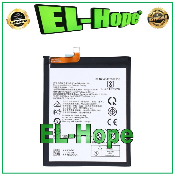 BATTERY LC-620 FOR NOKIA 6.2 / 7.2 TA 1181 1196 1198 1ICP5/64/79 ORIGINAL EQUAL
