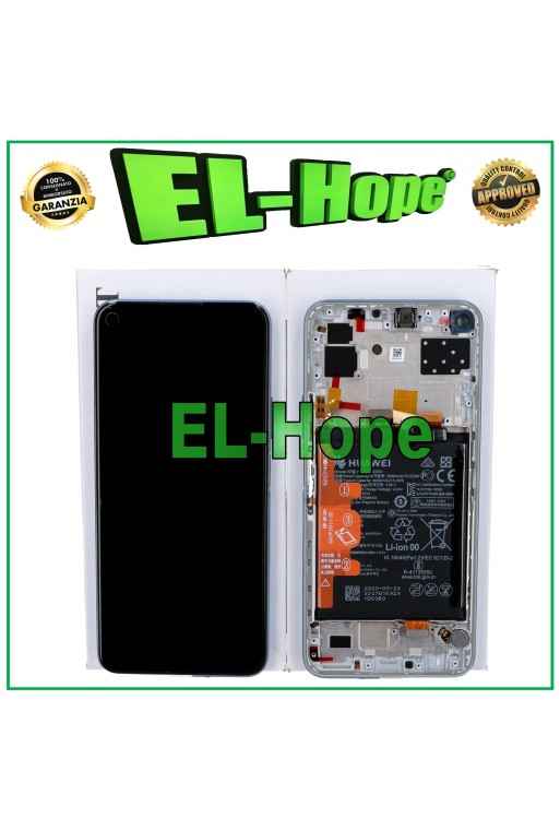 ORIGINAL LCD DISPLAY FRAME AND BATTERY HUAWEI P40 LITE 5G CDY-NX9A TOUCH SILVER