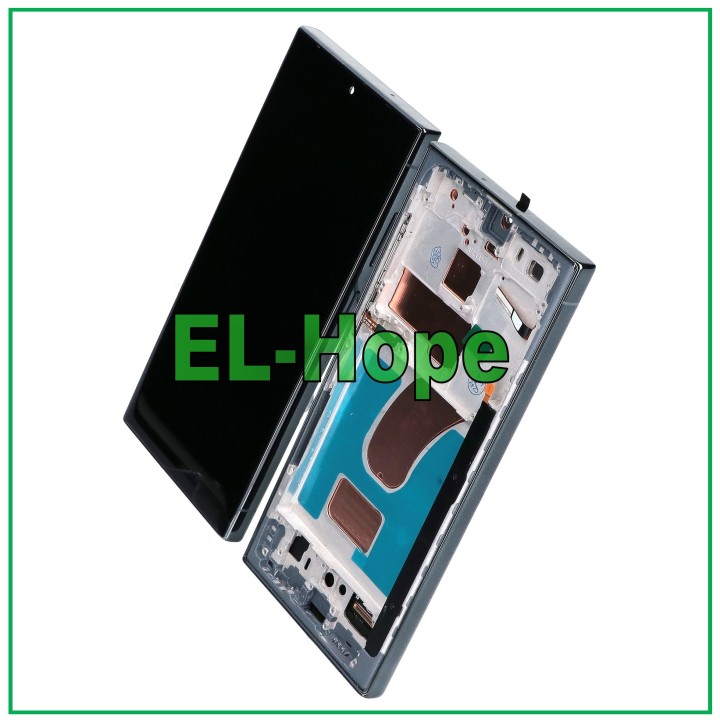 TFT TOUCH LCD DISPLAY + FRAME FOR SAMSUNG GALAXY S23 ULTRA SM-S918 GREEN GREEN