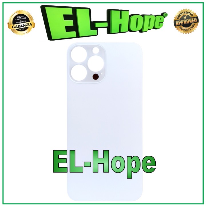 GLASS BATTERY COVER FOR IPHONE 13 PRO MAX BIG HOLE SILVER