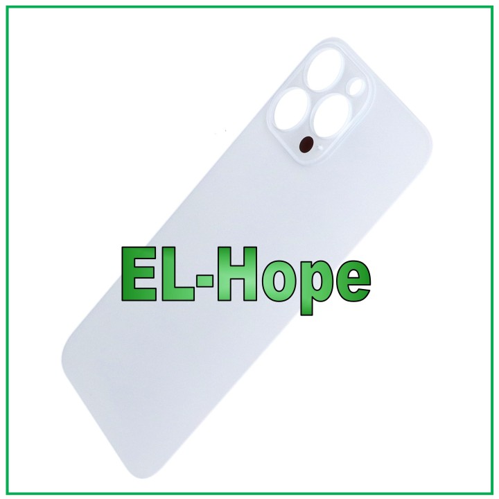 GLASS BATTERY COVER FOR IPHONE 13 PRO MAX BIG HOLE SILVER