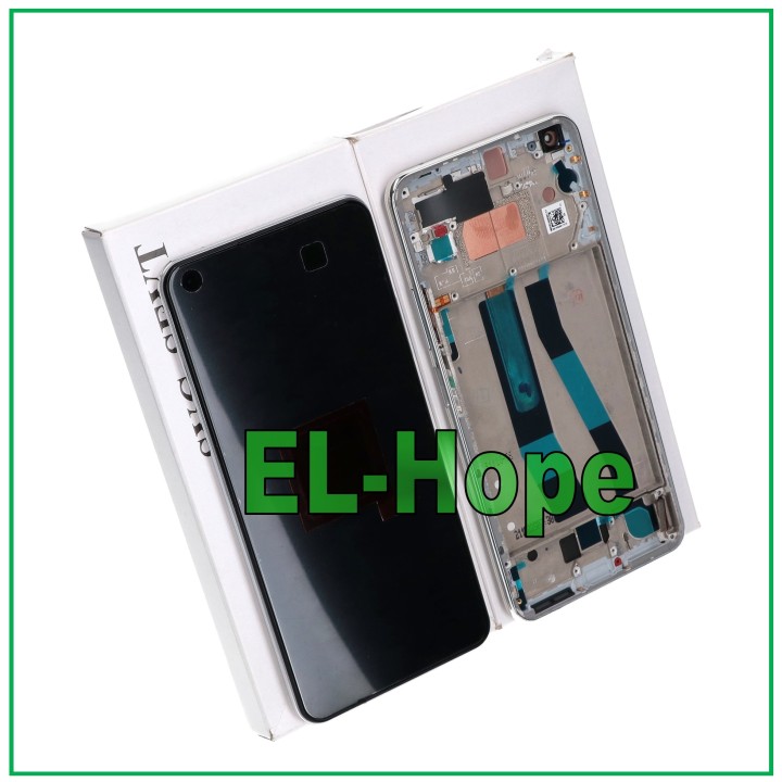 ORIGINAL DISPLAY FRAME XIAOMI MI 11 LITE 4G 5G NE M2101K9AG TOUCH SCREEN SILVER