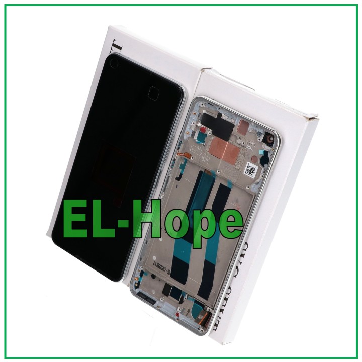 ORIGINAL DISPLAY FRAME XIAOMI MI 11 LITE 4G 5G NE M2101K9AG TOUCH SCREEN SILVER