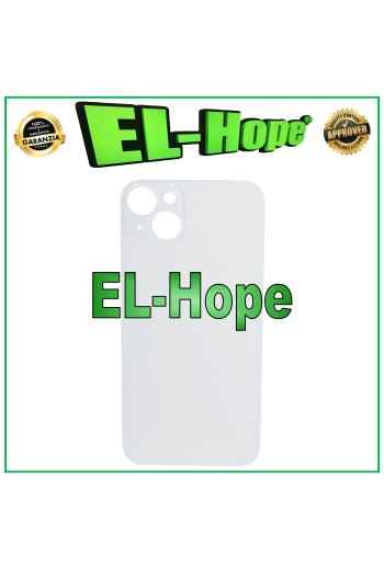 GLASS CASE BACK BODY BATTERY COVER FOR IPHONE 14 PLUS BIG HOLE WHITE