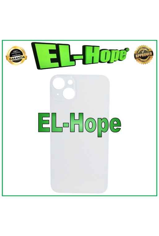 GLASS CASE BACK BODY BATTERY COVER FOR IPHONE 14 PLUS BIG HOLE WHITE