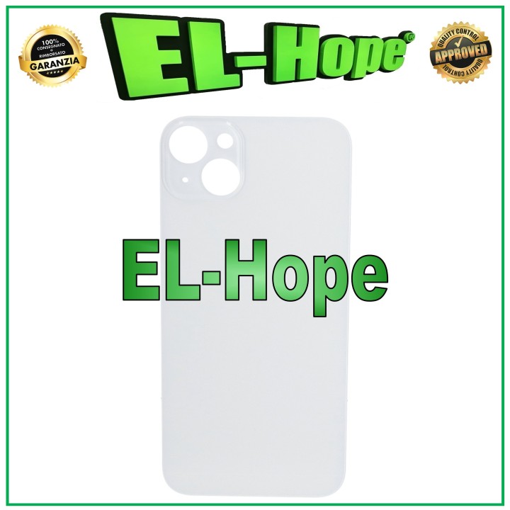 GLASS CASE BACK BODY BATTERY COVER FOR IPHONE 14 PLUS BIG HOLE WHITE
