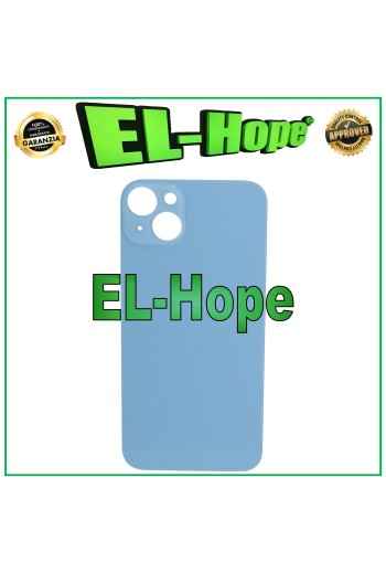 GLASS CASE BACK BODY BATTERY COVER FOR IPHONE 14 PLUS BIG HOLE BLUE