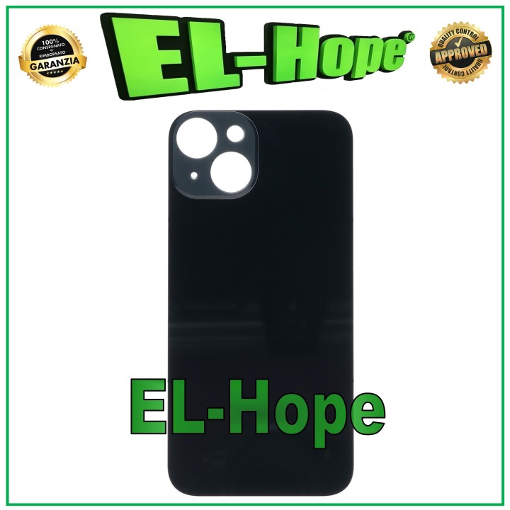 GLASS BACK BODY BATTERY COVER FOR IPHONE 14 BIG HOLE MIDNIGHT BLACK