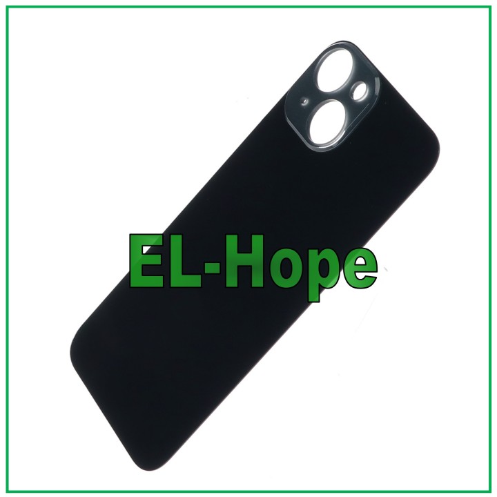 GLASS BACK BODY BATTERY COVER FOR IPHONE 14 BIG HOLE MIDNIGHT BLACK