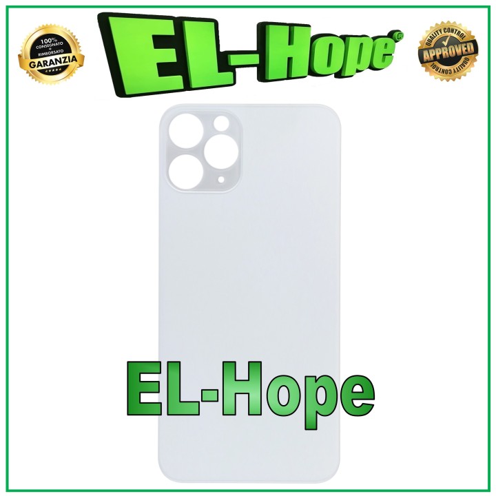 GLASS BACK BODY BATTERY COVER FOR IPHONE 11 PRO COVER BIG HOLE SILVER