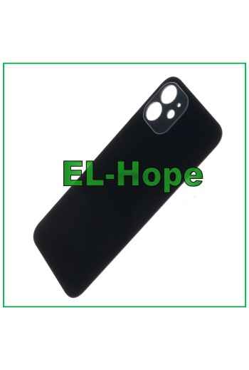 GLASS BACK BODY BATTERY COVER FOR IPHONE 12 BACK COVER BIG HOLE BLACK