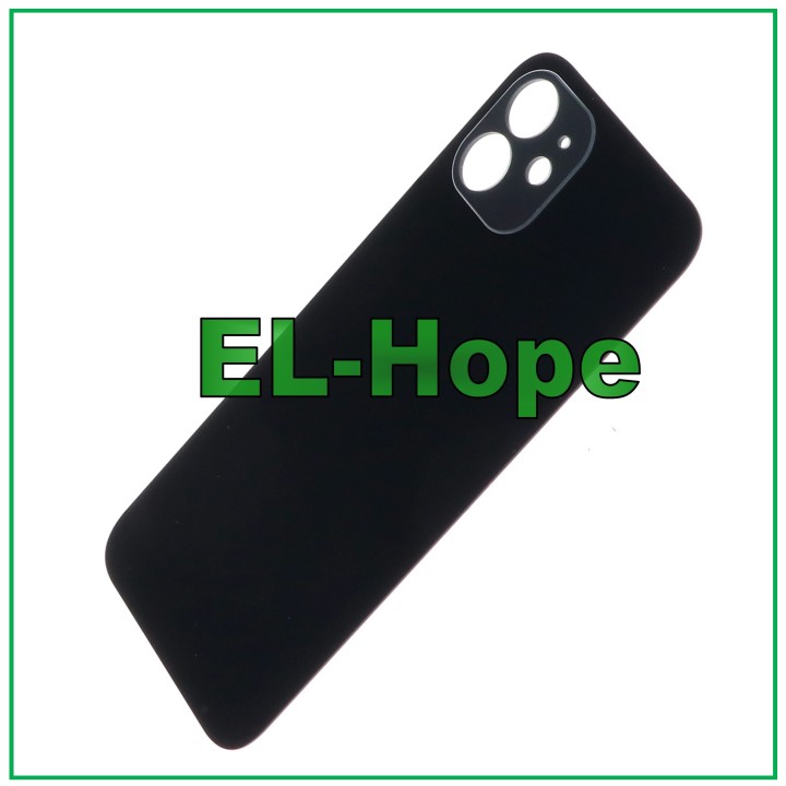 GLASS BACK BODY BATTERY COVER FOR IPHONE 12 BACK COVER BIG HOLE BLACK