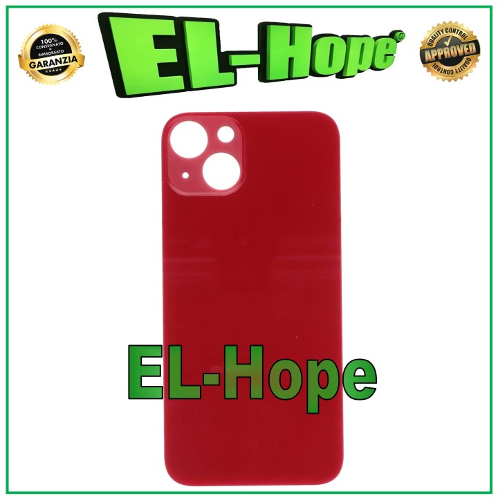 GLASS BACK BODY BATTERY COVER FOR IPHONE 13 BACK COVER BIG HOLE RED