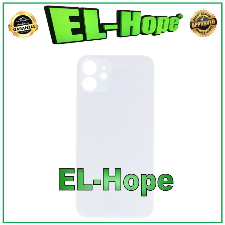 GLASS BACK BODY BATTERY COVER FOR IPHONE 12 BACK COVER BIG HOLE WHITE