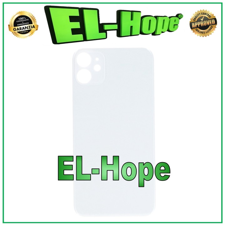 GLASS BACK BODY BATTERY COVER FOR IPHONE 11 BACK COVER BIG HOLE WHITE