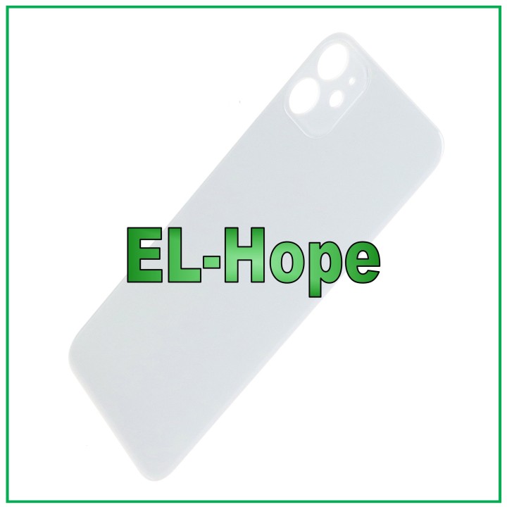 GLASS BACK BODY BATTERY COVER FOR IPHONE 11 BACK COVER BIG HOLE WHITE