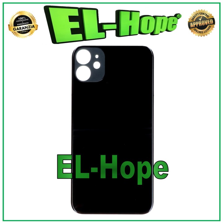 GLASS BACK BODY BATTERY COVER FOR IPHONE 11 BACK COVER BIG HOLE BLACK