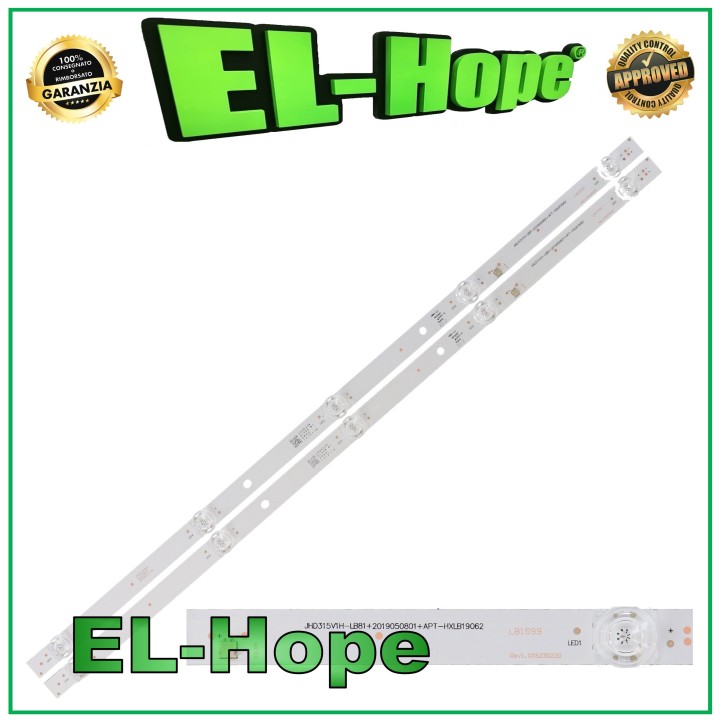 KIT OF 2 5 LED STRIP BARS FOR 32  TV TOSHIBA LB1599 JHD315V1H 2019050801 HXLB19062