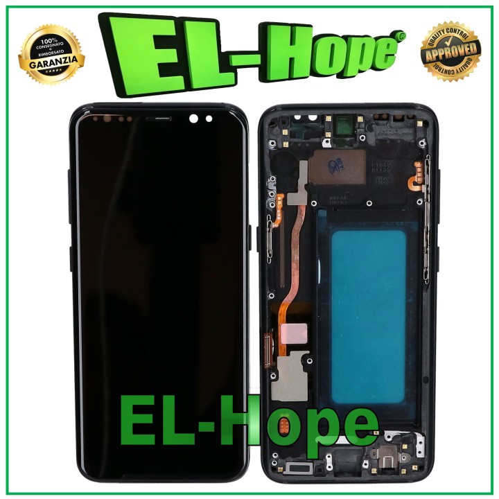 TFT LCD DISPLAY + FRAME FOR SAMSUNG GALAXY S8 SM-G950 F TOUCH SCREEN BLACK GLASS