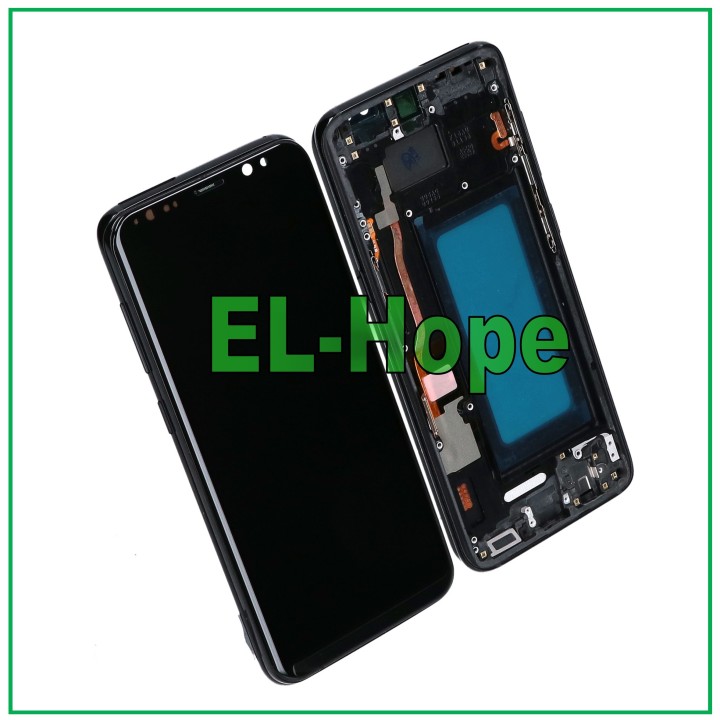 TFT LCD DISPLAY + FRAME FOR SAMSUNG GALAXY S8 SM-G950 F TOUCH SCREEN BLACK GLASS