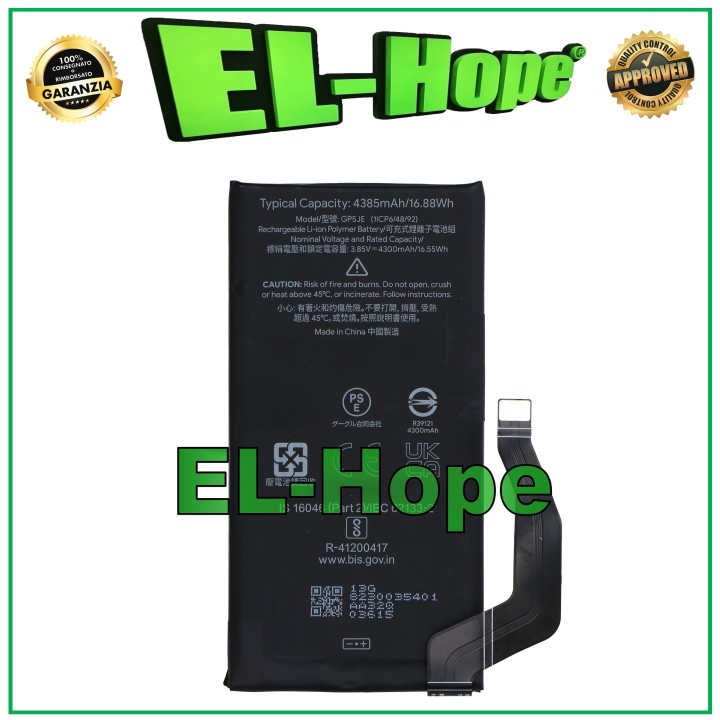 GP5JE BATTERY FOR GOOGLE PIXEL 7A G82U8 G0DZQ GHL1X 4385 mAh EQUAL TO ORIGINAL