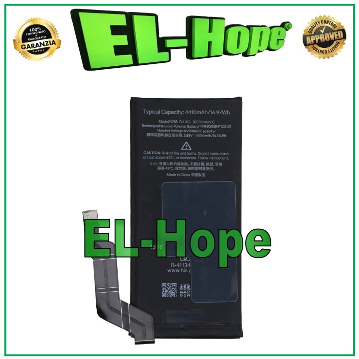 GLU7G BATTERY FOR GOOGLE PIXEL 6A GX7AS GB62Z G1AZG 4410 mAh EQUAL TO ORIGINAL