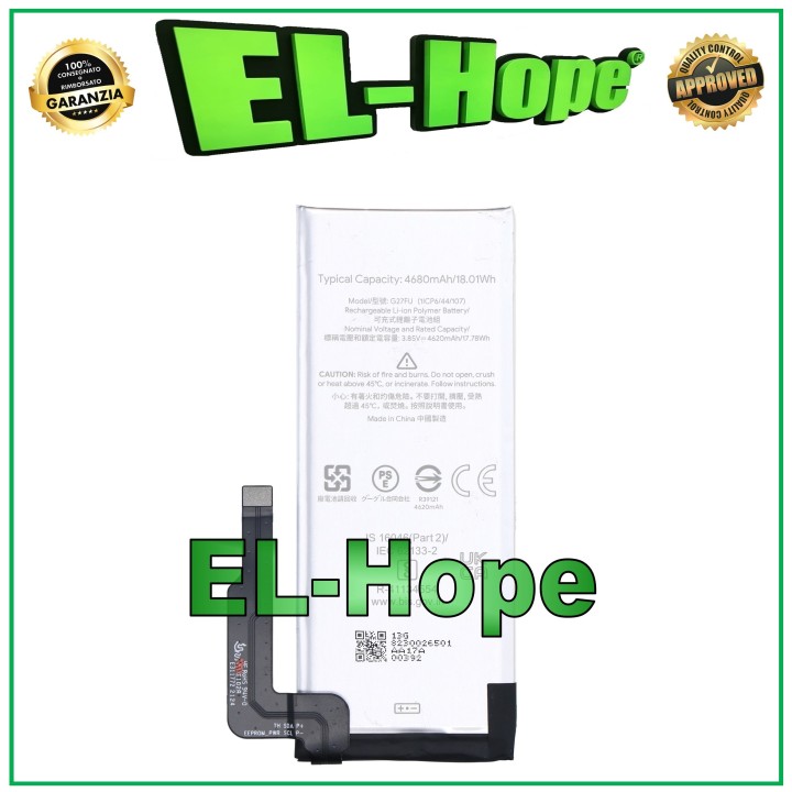 BATTERY G27FU FOR GOOGLE PIXEL 5A 5G G1F8F G4S1M 2021 4680 mAh EQUAL TO ORIGINAL